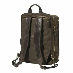 Beretta by Campomaggi Washed Canvas & Leather Laptop Backpack -Beretta Sales Store BS311T09830862 CLOSEUP2