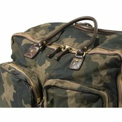 Beretta by Campomaggi Washed Canvas Camo & Leather Travel Bag -Beretta Sales Store BS321T0984075F CLOSEUP2