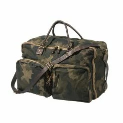 Beretta by Campomaggi Washed Canvas Camo & Leather Travel Bag