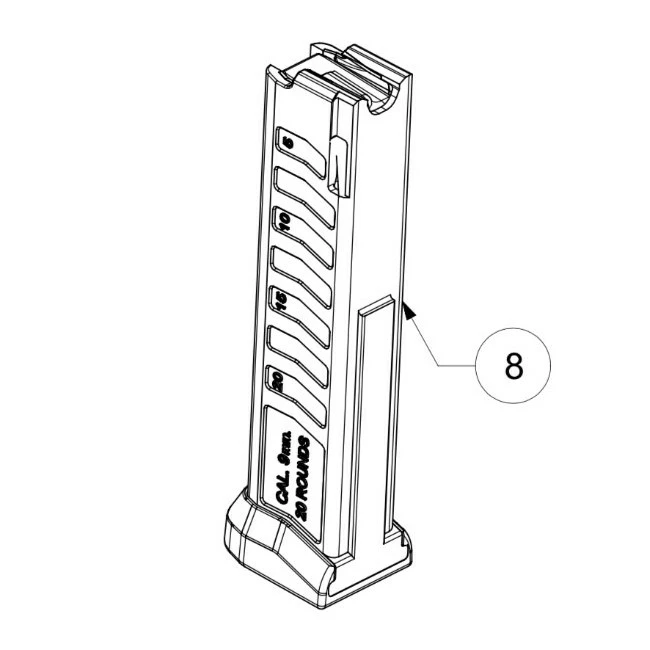 Beretta PMX 9mm Magazine - 20 Rounds 4 Beretta PMX 9mm Magazine - 20 Rounds - Image 2
