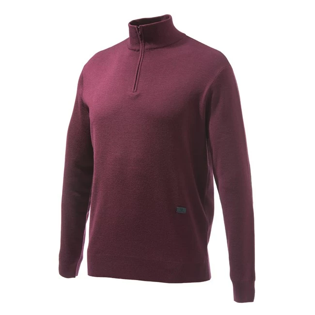 Beretta Light Merino Half Zip Sweater Bordeaux 3 Beretta Light Merino Half Zip Sweater Bordeaux
